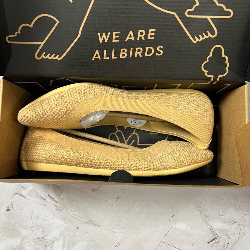 NEW Allbirds SIZE 10 Tree Breezers Shoes Lux Beige Breathable Knit Flat NIB - Picture 8 of 9